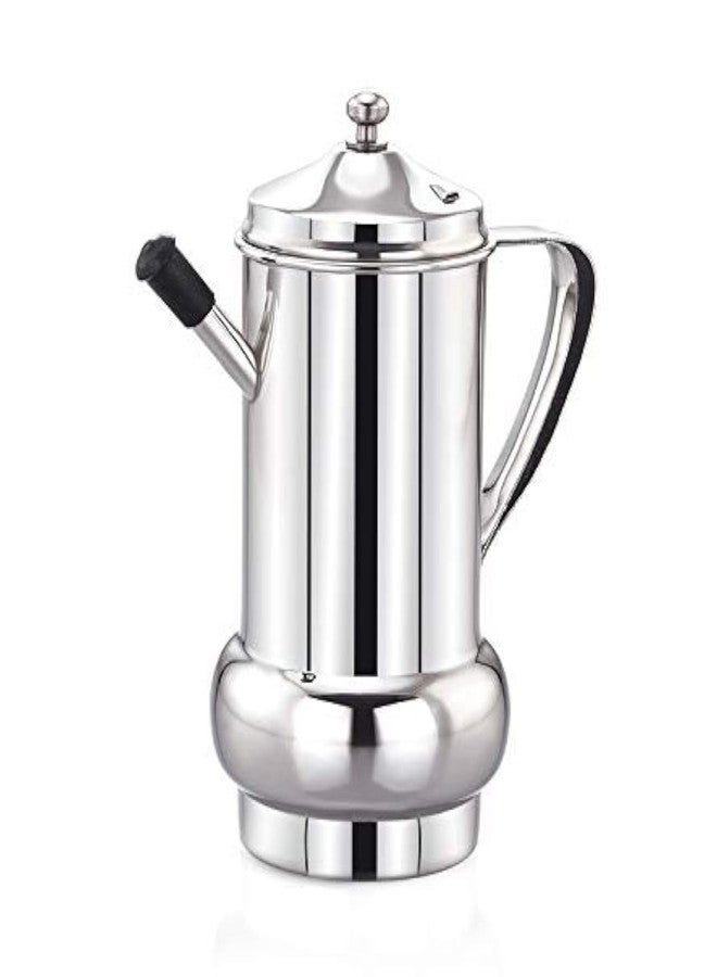 DiBha Stainless Steel Cooking Oil Dispenser Leak Proof Storage with Lid Pack of 1, Color- Silver (Capacity-1000ml) - Image 1